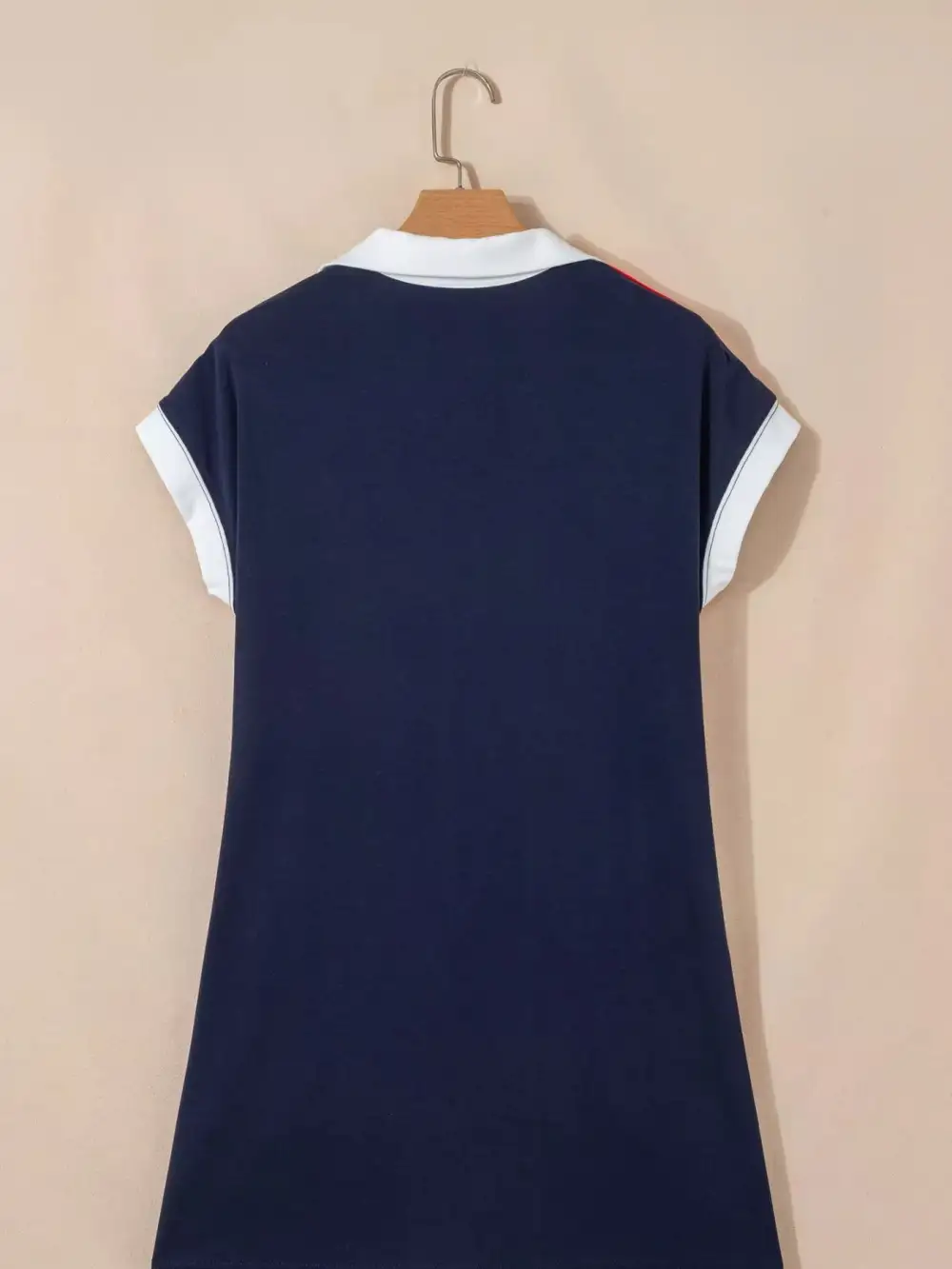 Striped Patchwork Zip Front Mini Dress