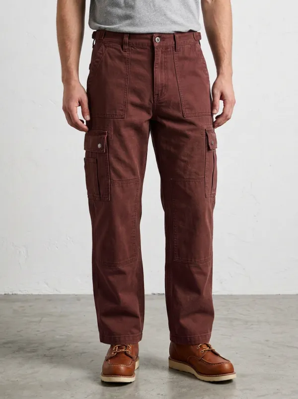 Men's Military Style Olive Green Multi-Pocket Cargo Pants