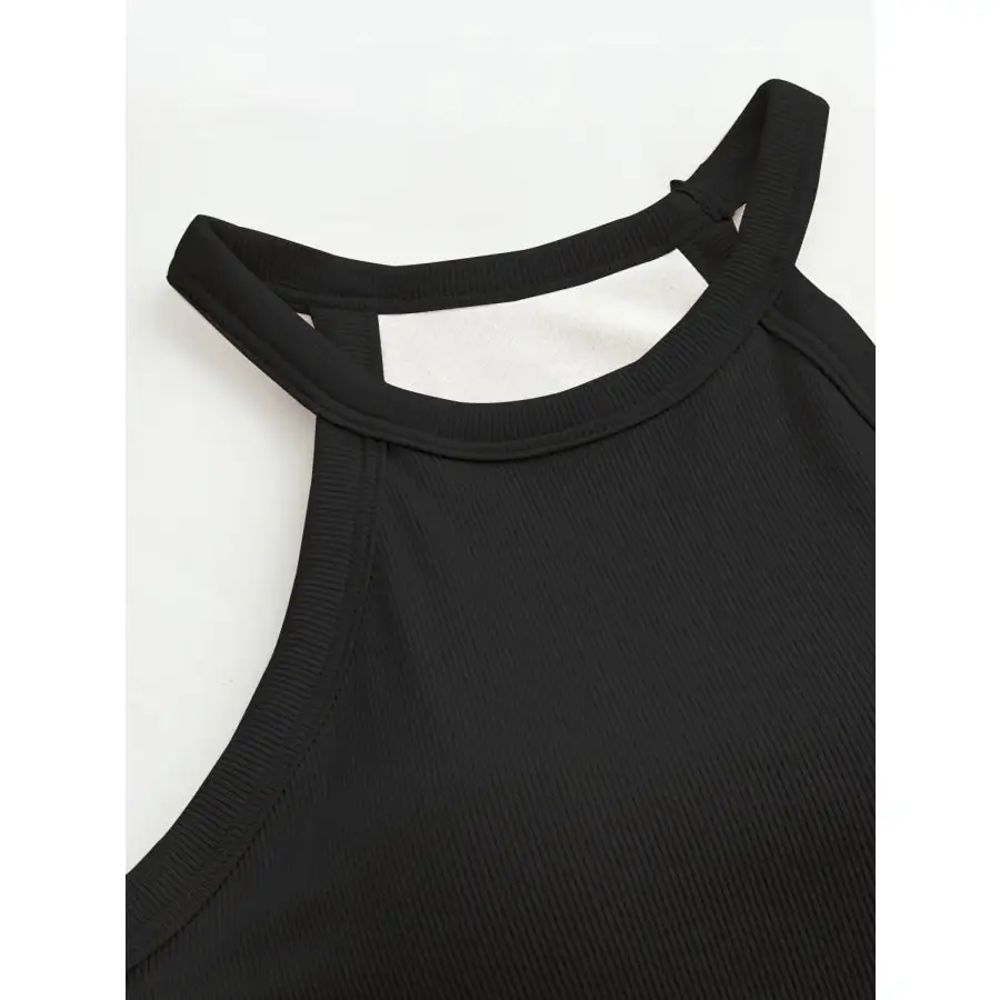 Grecian Neck Tank With Chest Pads