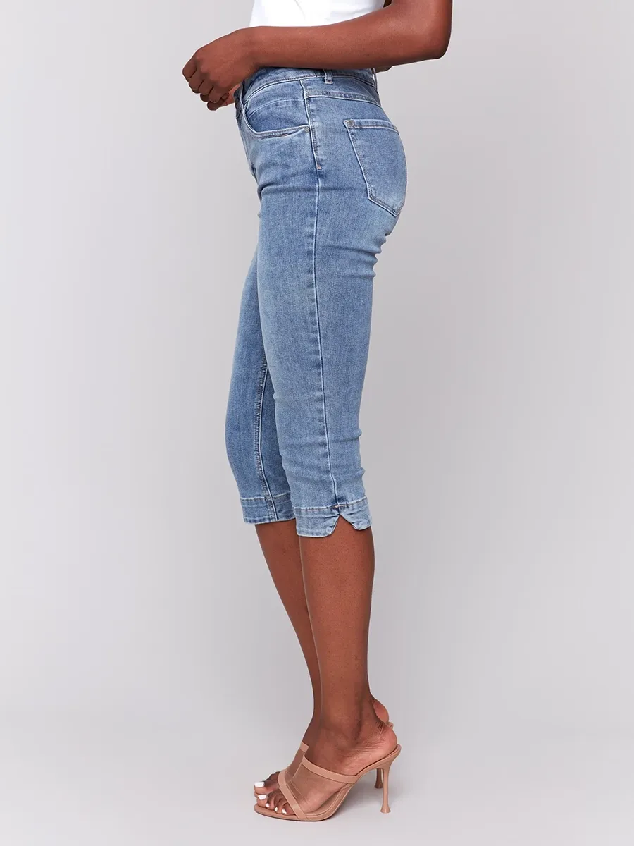 Women's Breathable Cotton Twill Cropped Pants