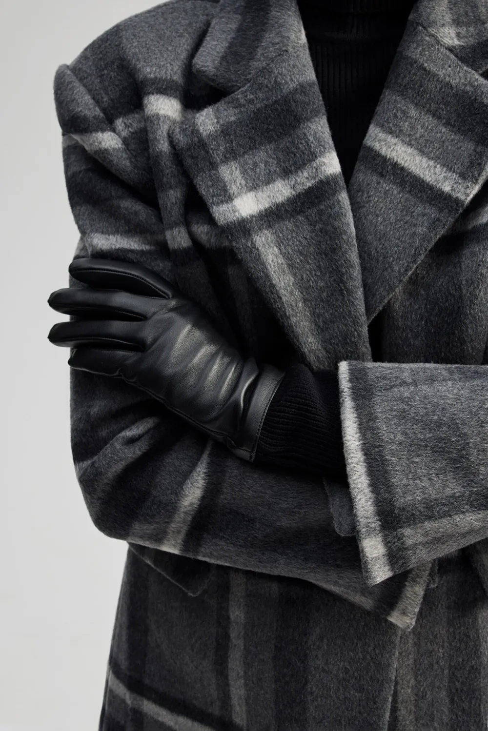 Belted Plaid Wool Jacket