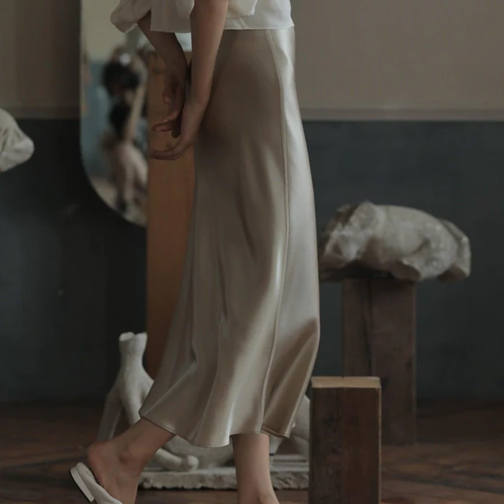 Love Satin Midi Skirt