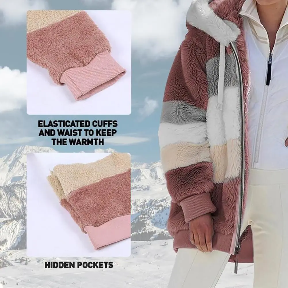 🔥HOT SELL-🐑RCONTRASTING LAMB WOOL PADDED COAT🎁SPECIAL OFFER