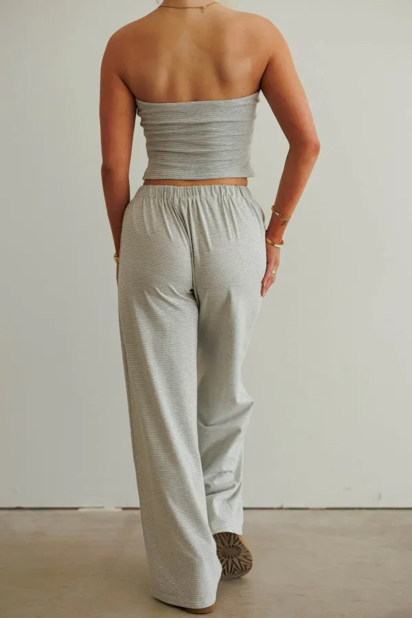 Low-Rise Lounge Striped Pants