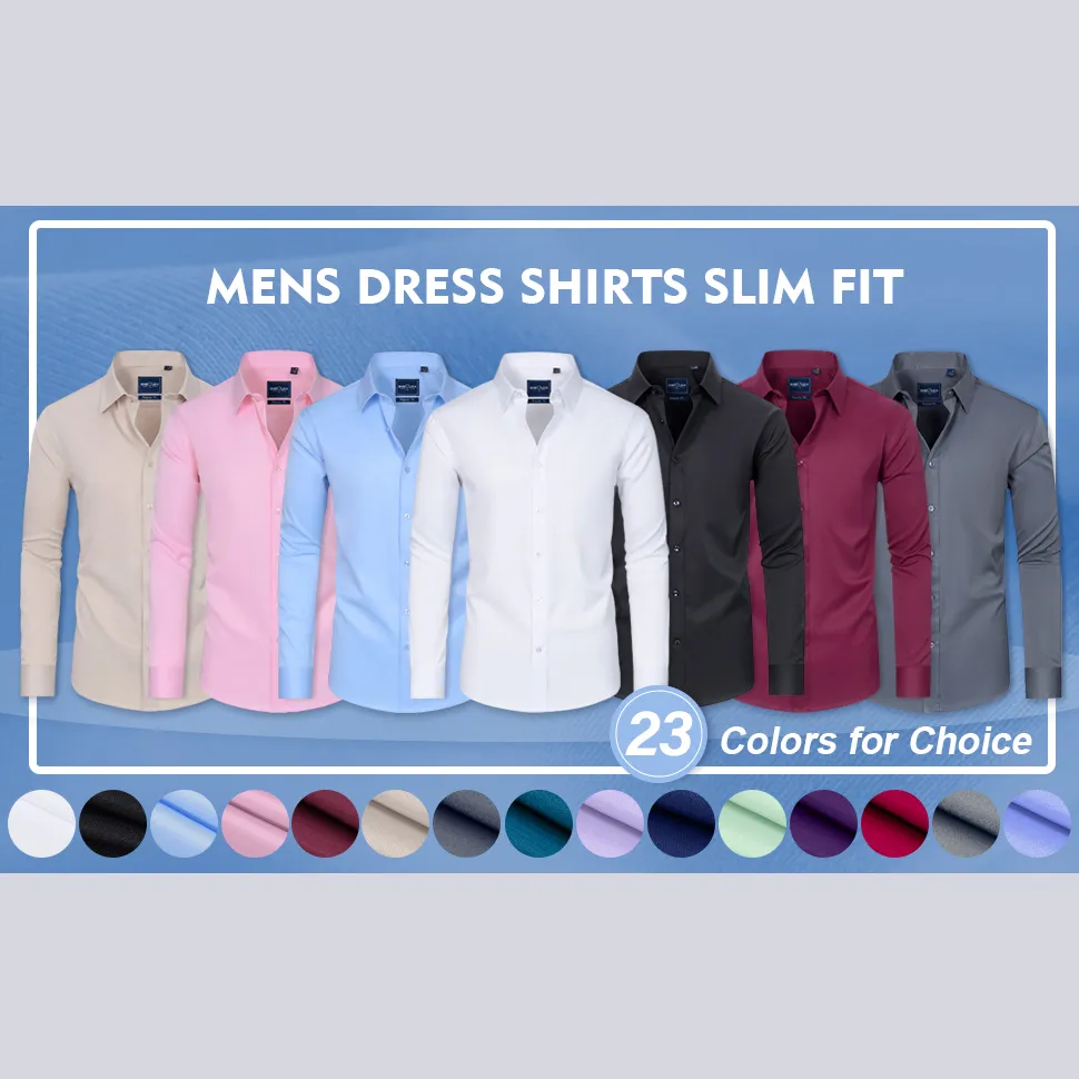 Men's Formal Long-sleeved Button-down Shirt