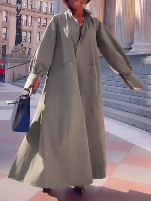Joint Long Shirt Maxi Dress