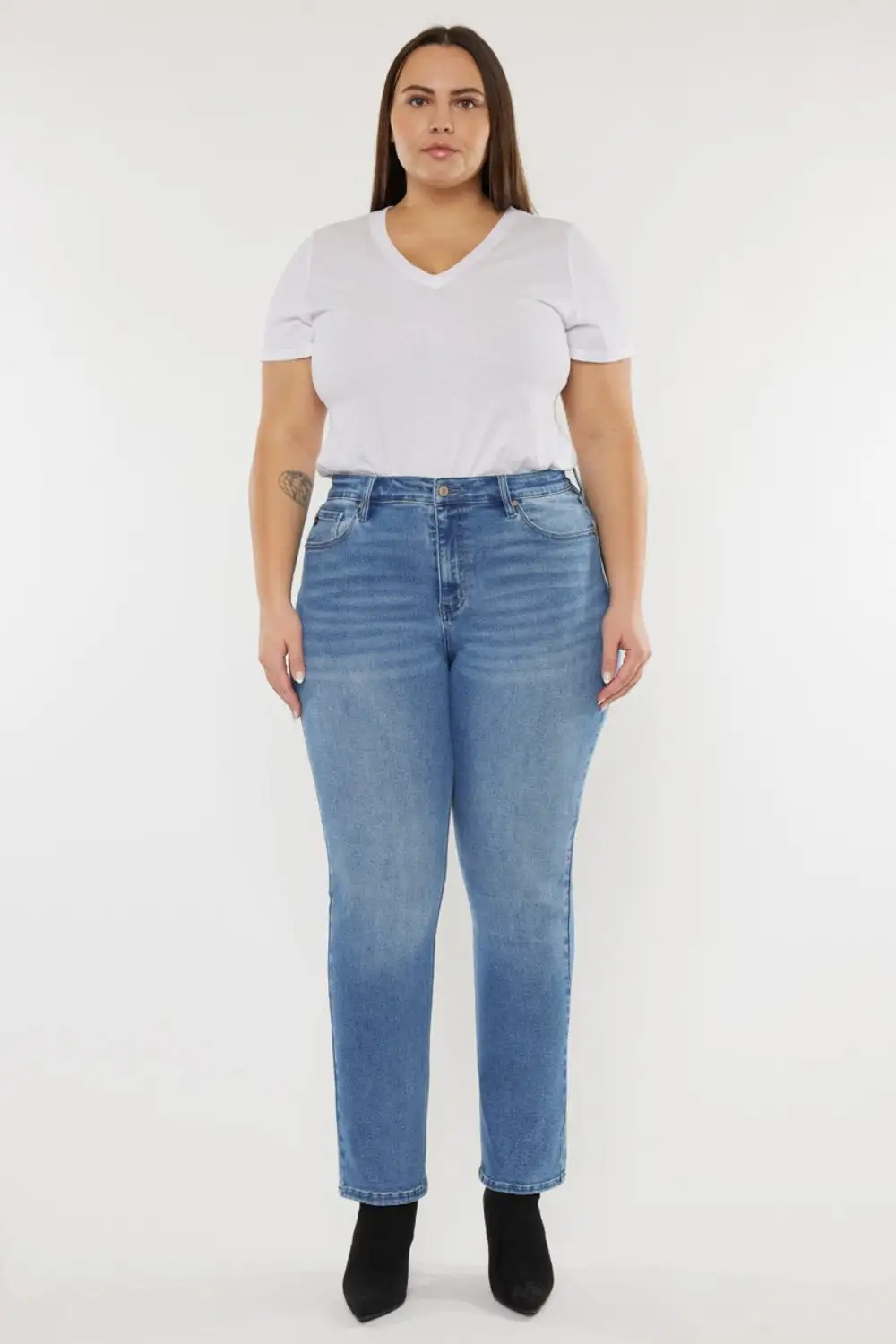 Contoured High Waist Denim Jeans