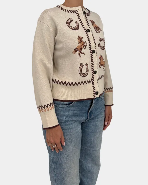 Western Intarsia Cardigan