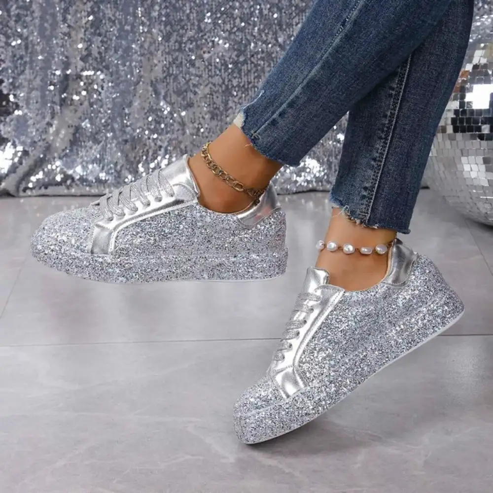 Sparkling Lace Up Sneakers