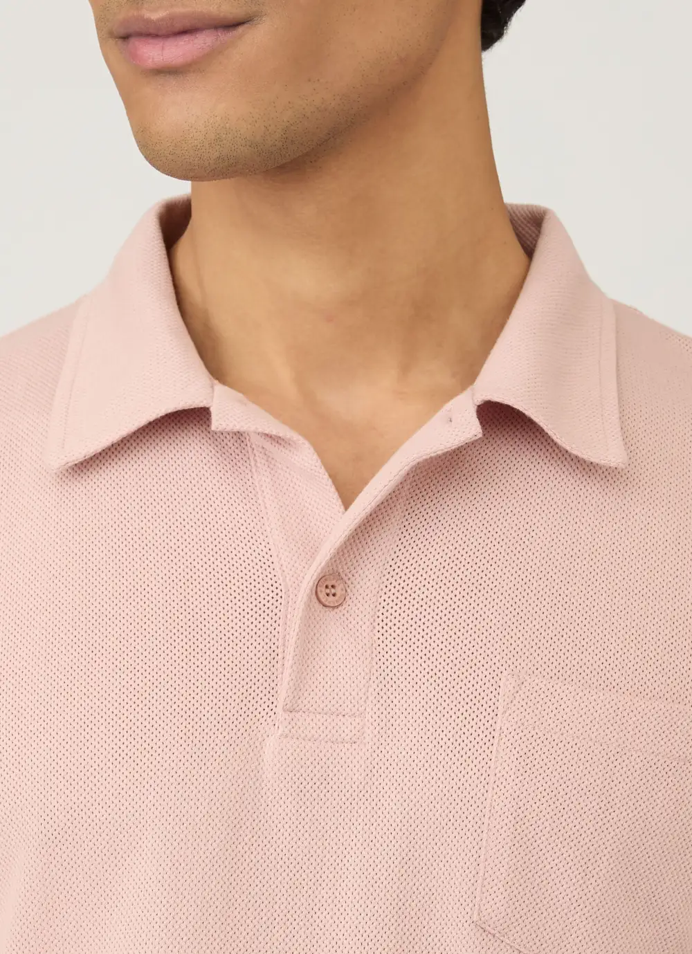Minimal Everyday Slim Fit Mesh Cotton Short Sleeve Polo Shirt