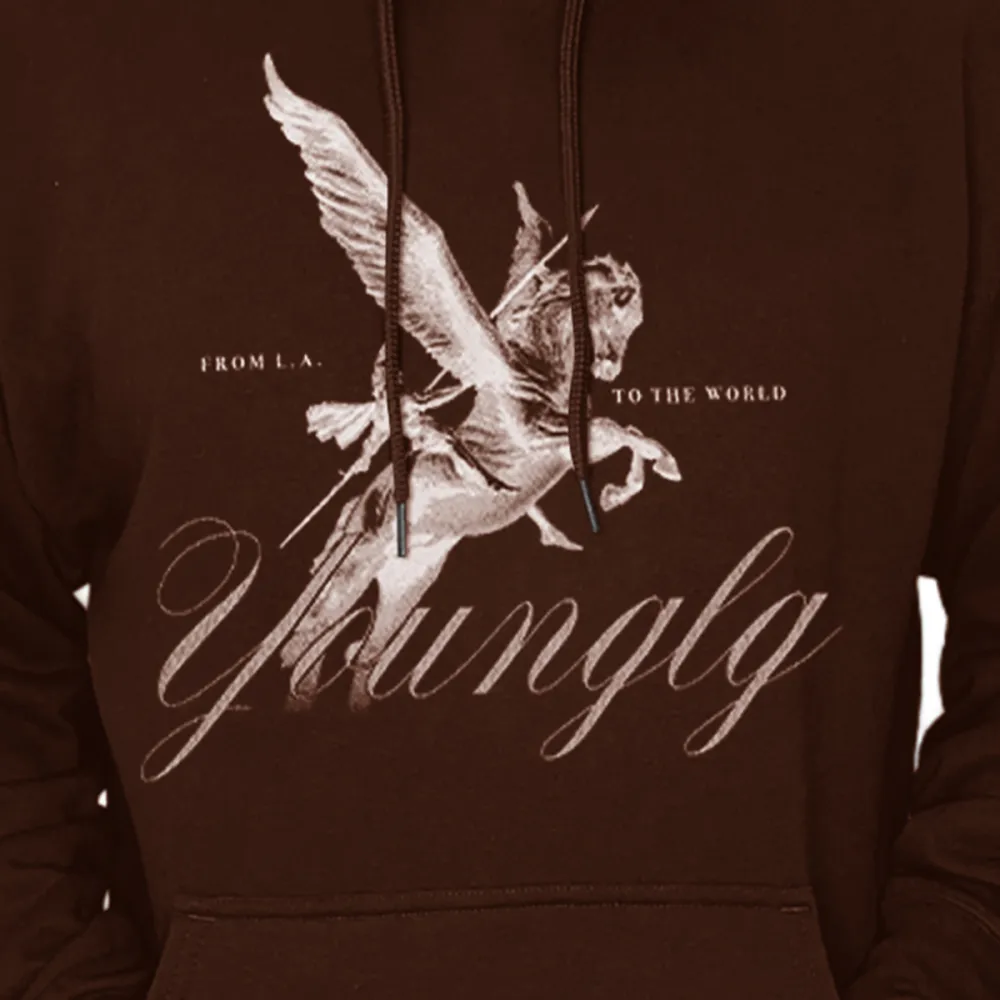 Pegasus Graphic Beige Hoodie With Vintage Aesthetic