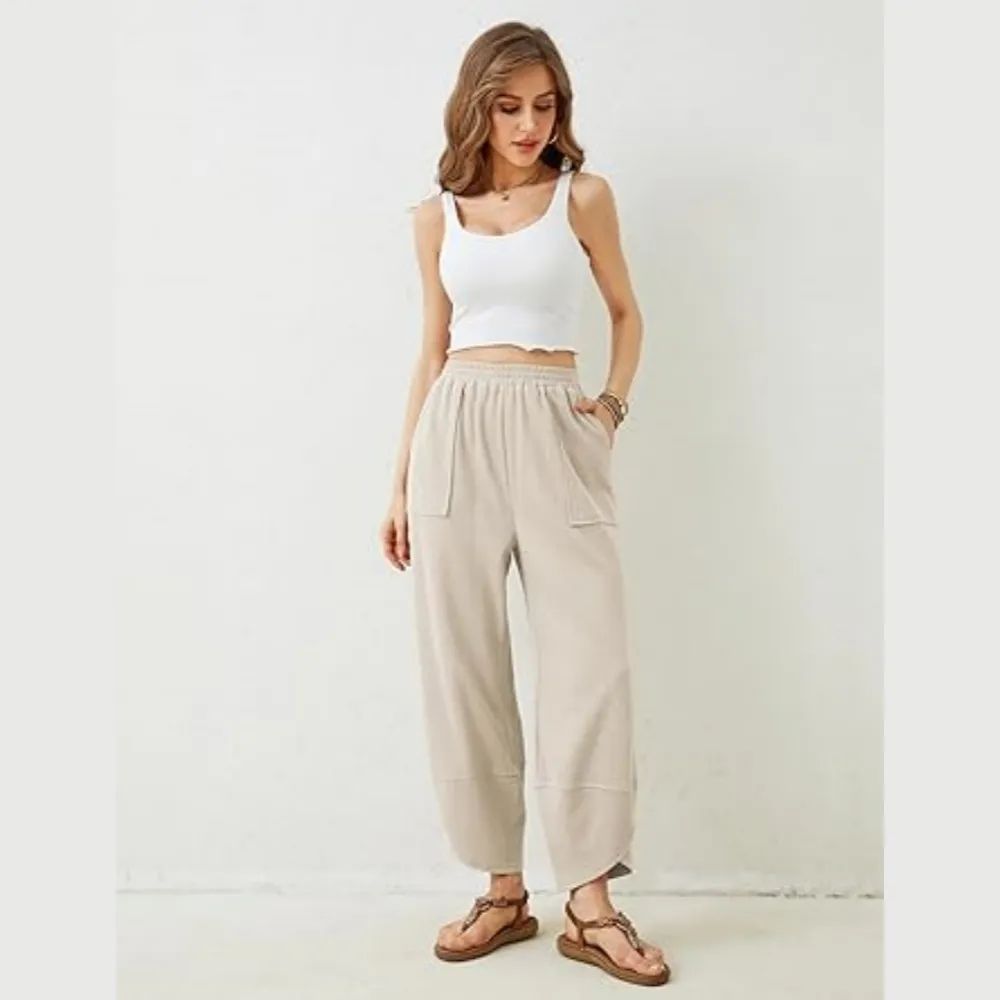 Elasticated Harem Palazzo Pants