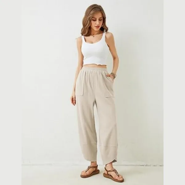 Elasticated Harem Palazzo Pants
