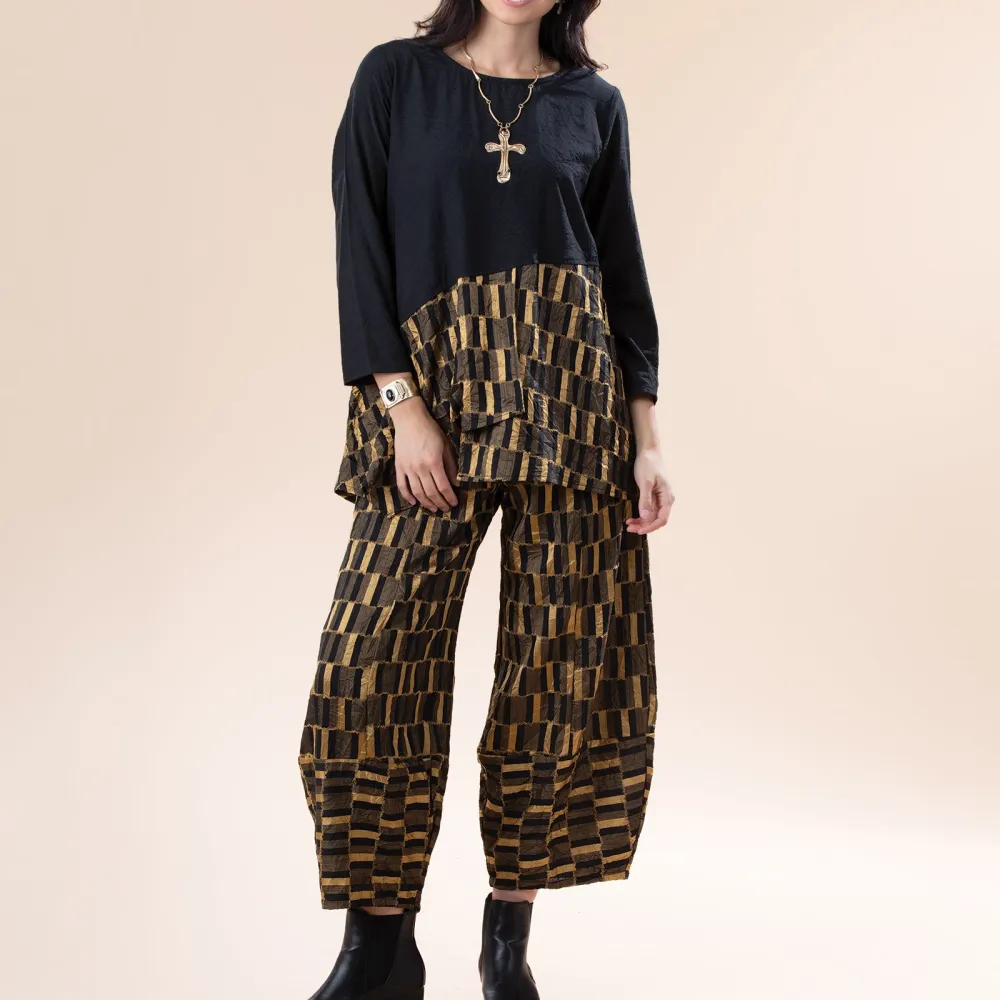 Crinkle Jacquard Tunic