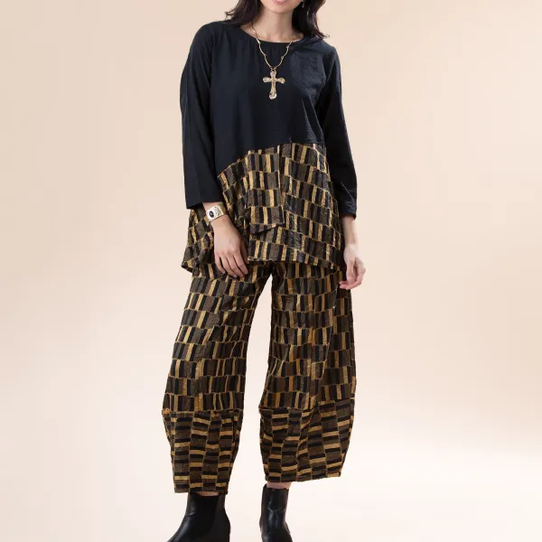Crinkle Jacquard Tunic
