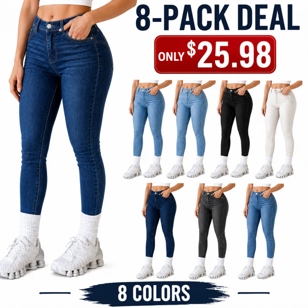 Women's High-Waist Stretch Skinny Jeans