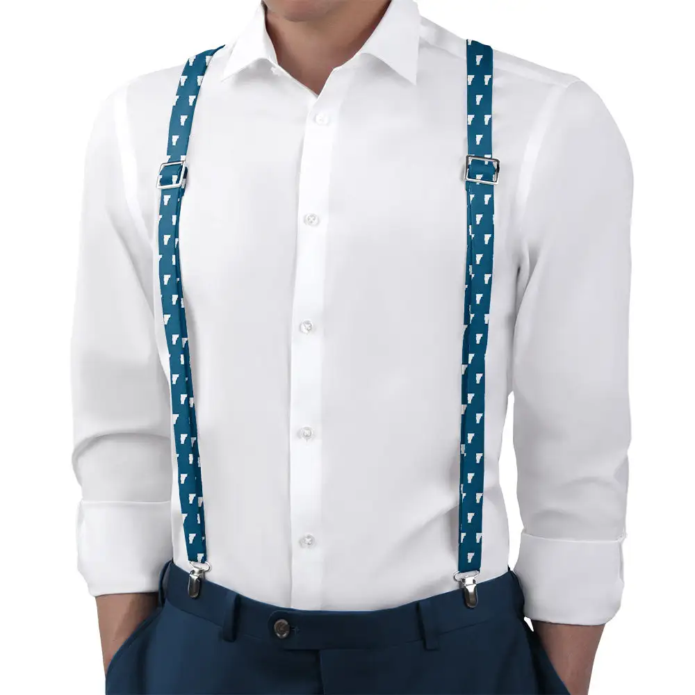 Graphic Outline Motif Suspenders