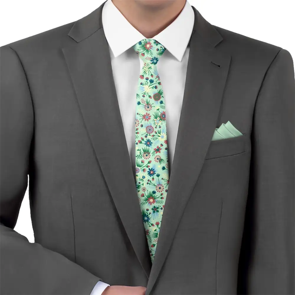 Elegant Floral Design Necktie