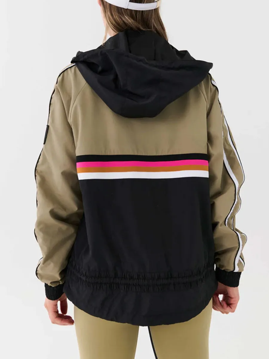 CONTRAST COLOR ZIP UP JACKET