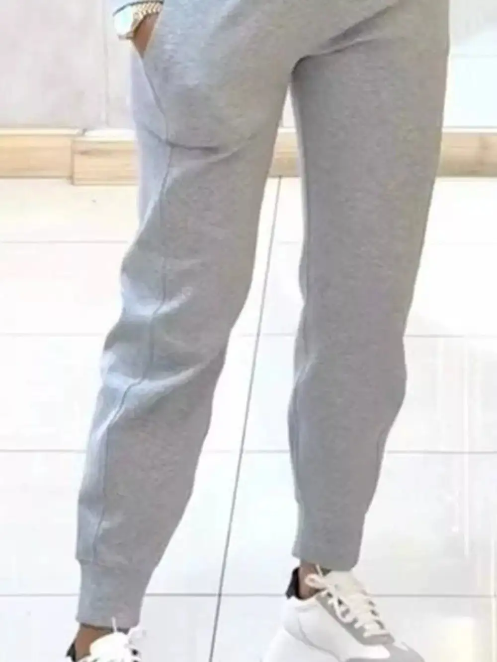 Casual Chic Cropped Sweatshirt and Jogger Set