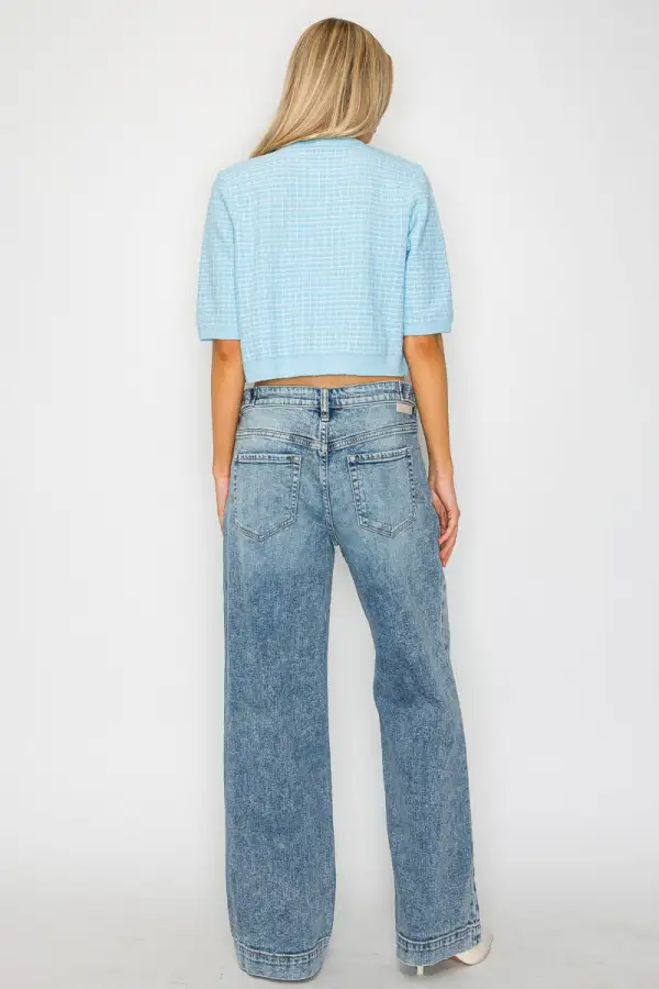 High Rise Relaxed Cropped Denim Jeans