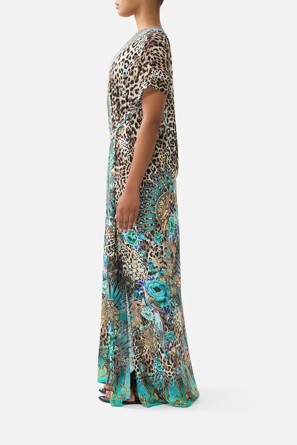 Front Split Beach Maxi Dress with Chain