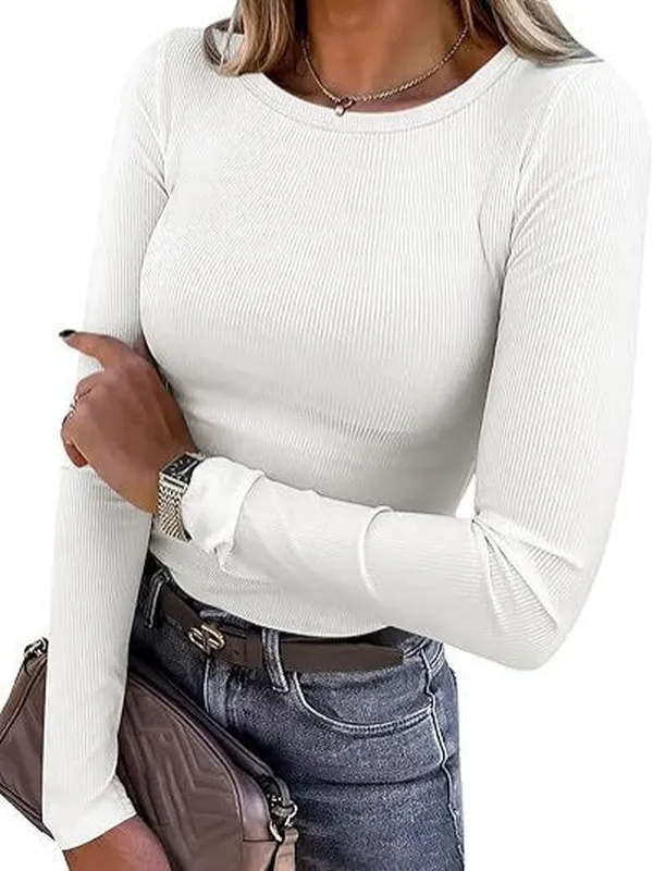 Women's Ribbed Long Sleeve Top