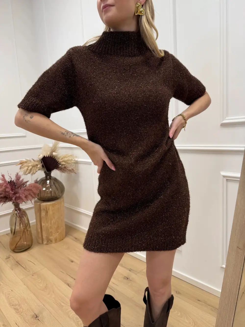 Curved Easy Drape Mini Dress