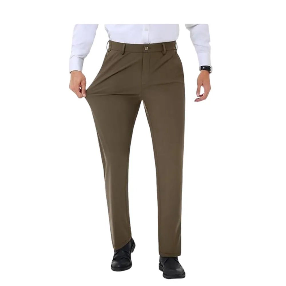 🔥 Black Friday Deal: Men's Stretch Dress Pants 👖 No Iron + Expandable Waist | Golf/Business Casual