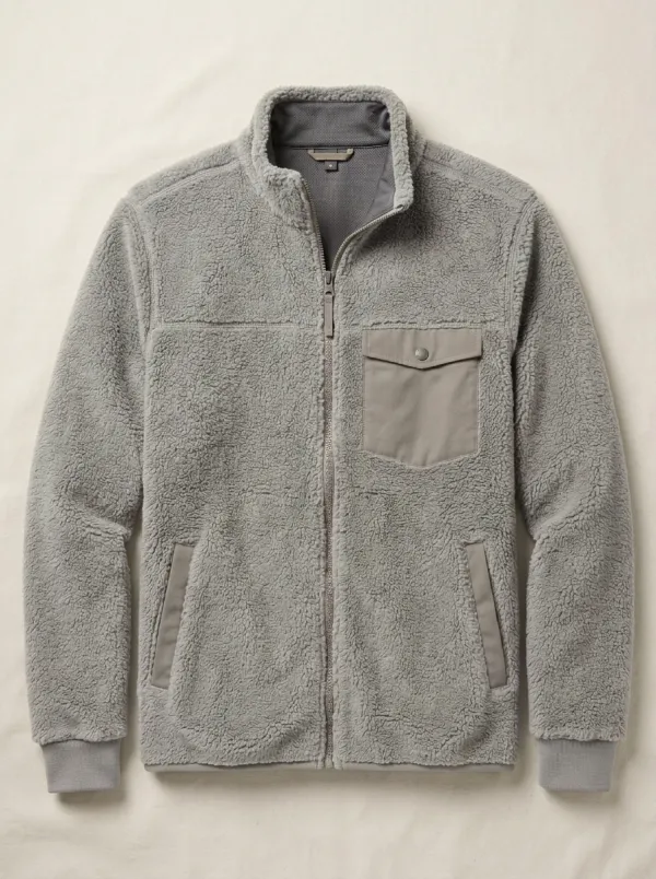 Forest Sherpa Fleece Zip Jacket
