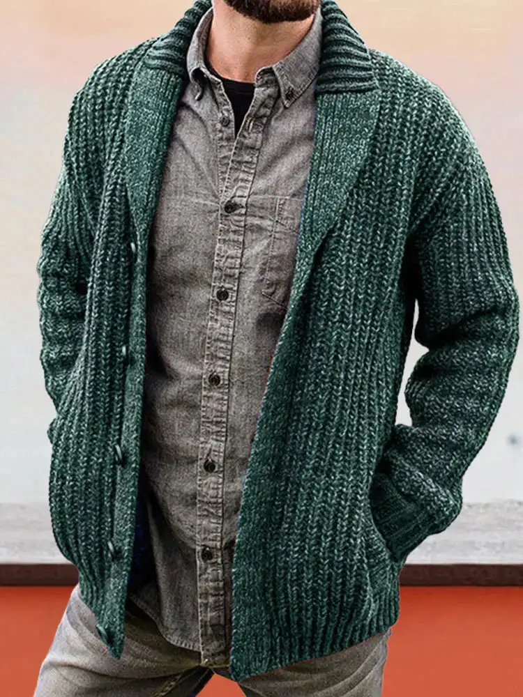 Solid Color Long Sleeve Slim Fit Knit Sweater Jacket