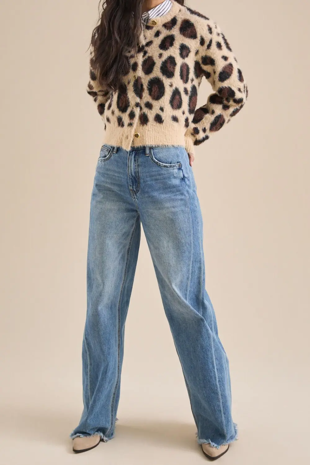 Button Front Eyelash Cardigan