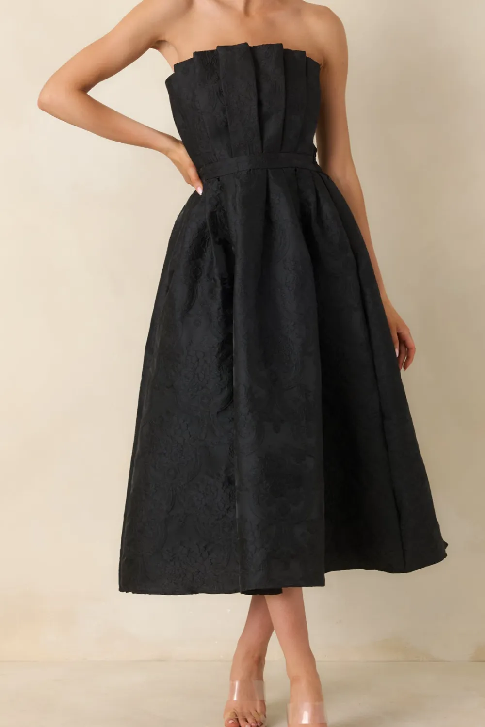 Strapless The Midi Dress
