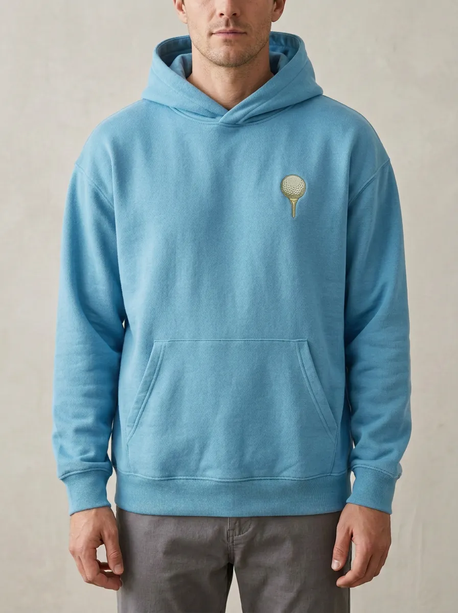 Sport Golf-Ball Ball-On-Tee Golf Casual Hoodie