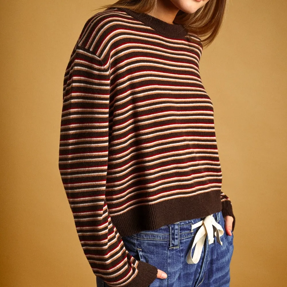 Striped Round Neck Top