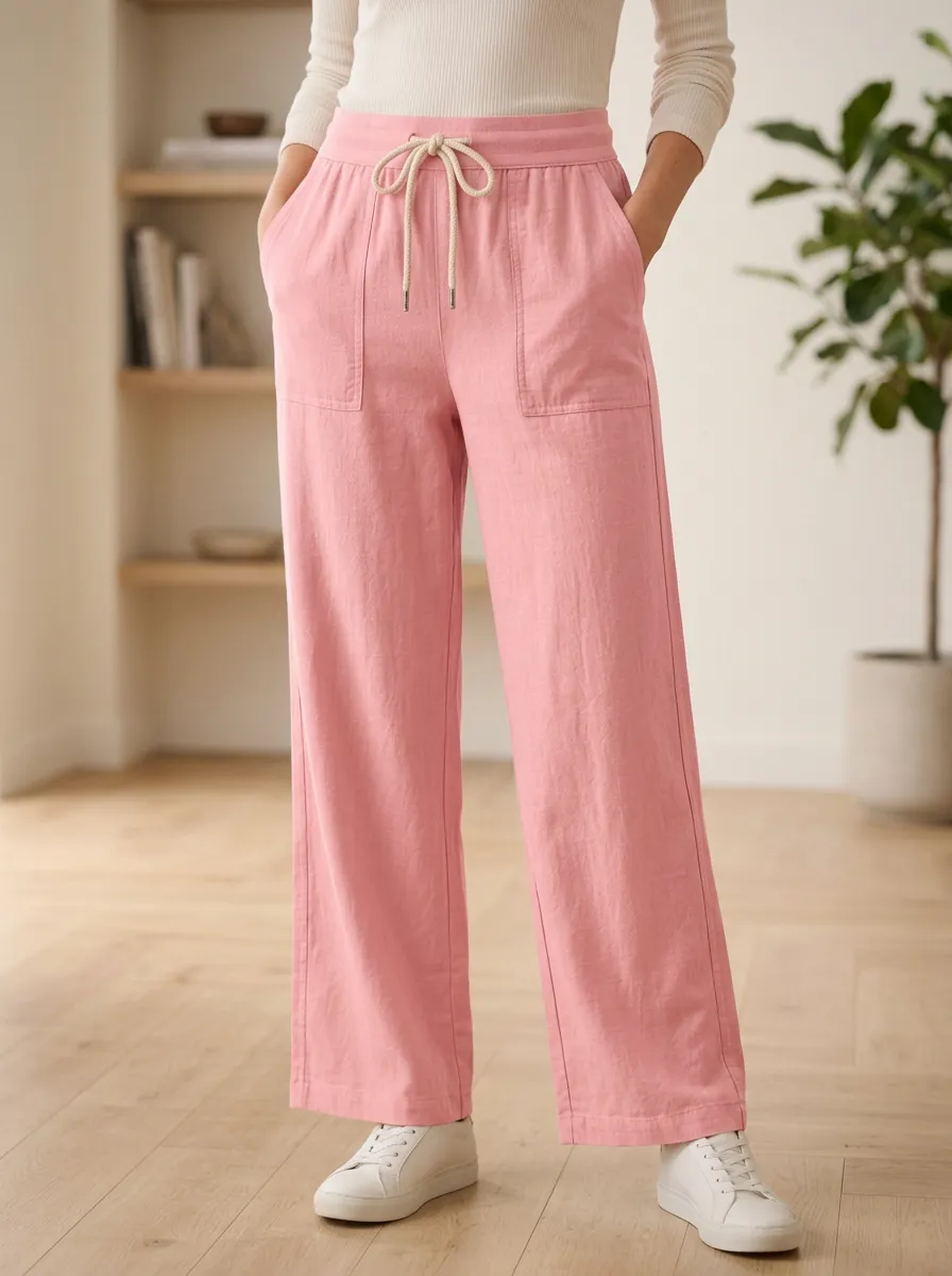 Women's Retro Inspired Casual Adjustable Drawstring Waist Pants