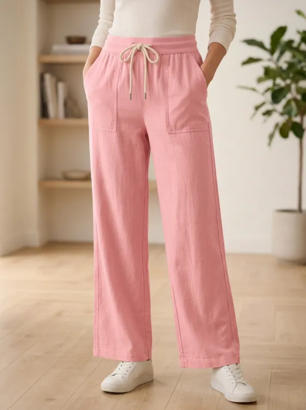 Women's Retro Inspired Casual Adjustable Drawstring Waist Pants