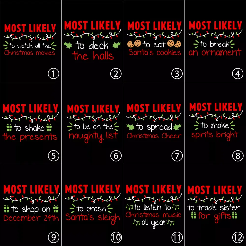 Most Likely Rattan Christmas Family Matching Pajamas（customizable）