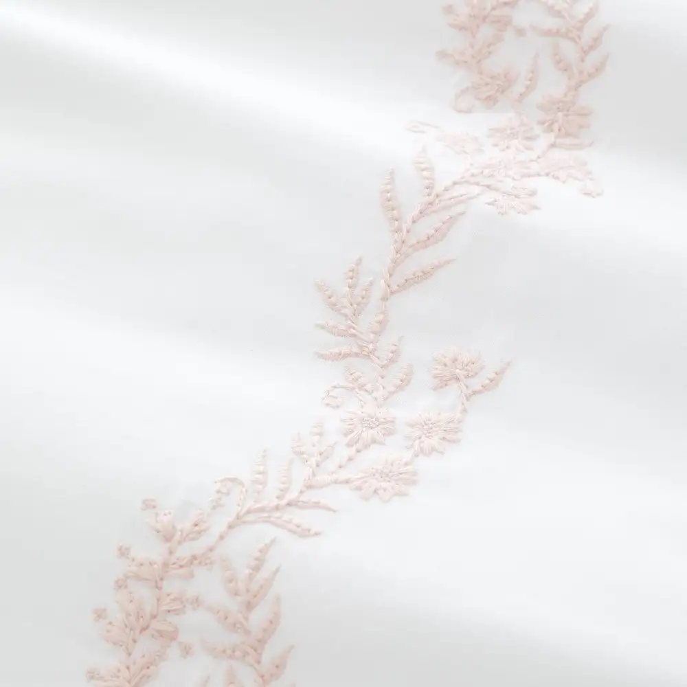 Calm Bedroom Embroidered Floral Cotton Duvet Cover Set