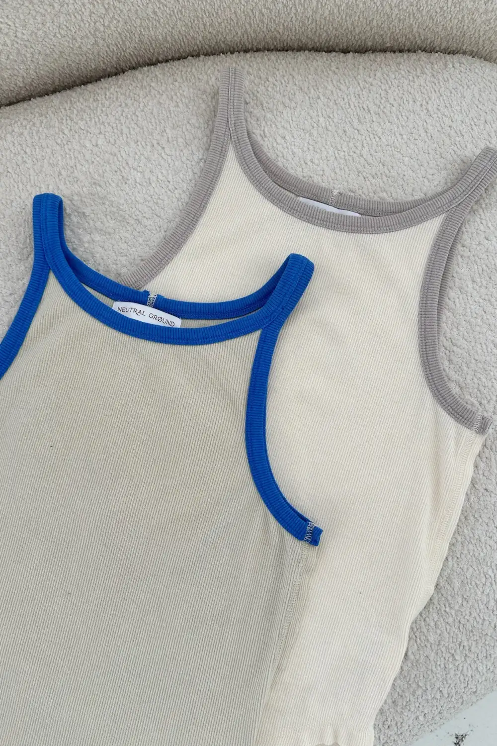 Tailored Soft Blocked Pattern Tank Top