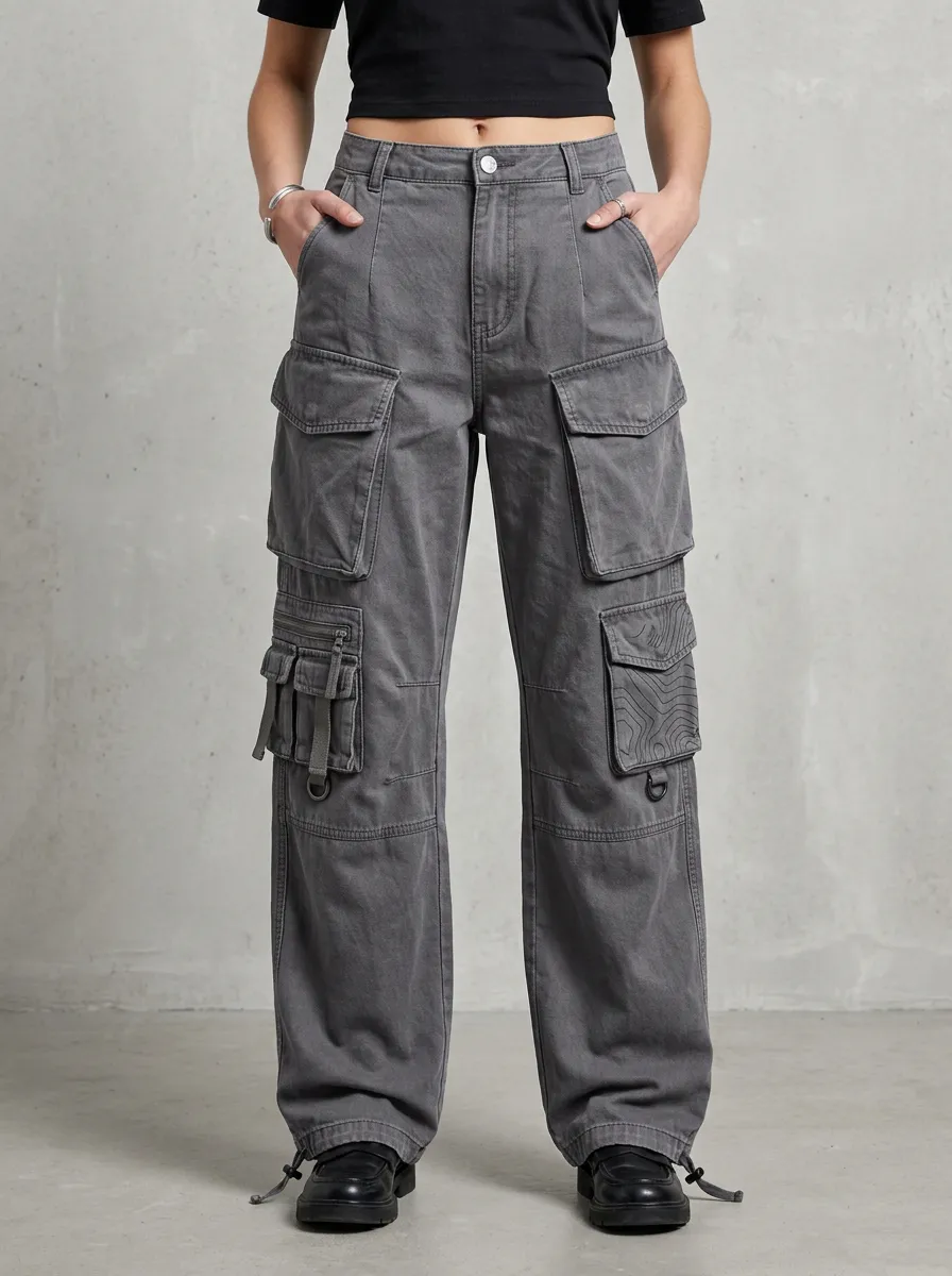 Lifestyle Design Women's Multi Pocket Cargo Pants