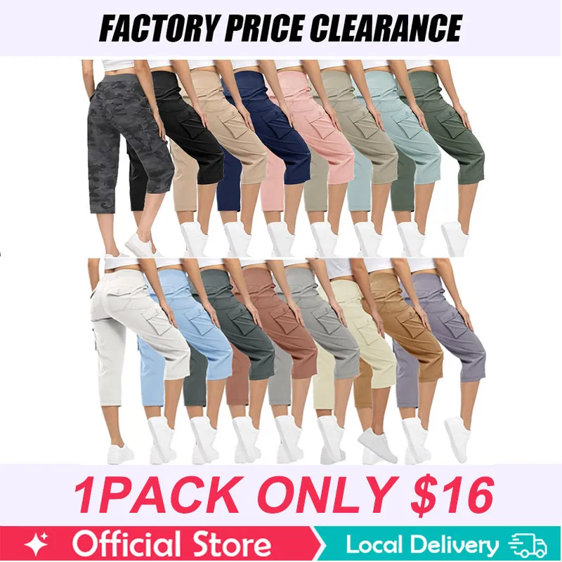 Women's Lightweight Hiking Capris: Quick-Dry, 6 Pockets, Loose Fit
