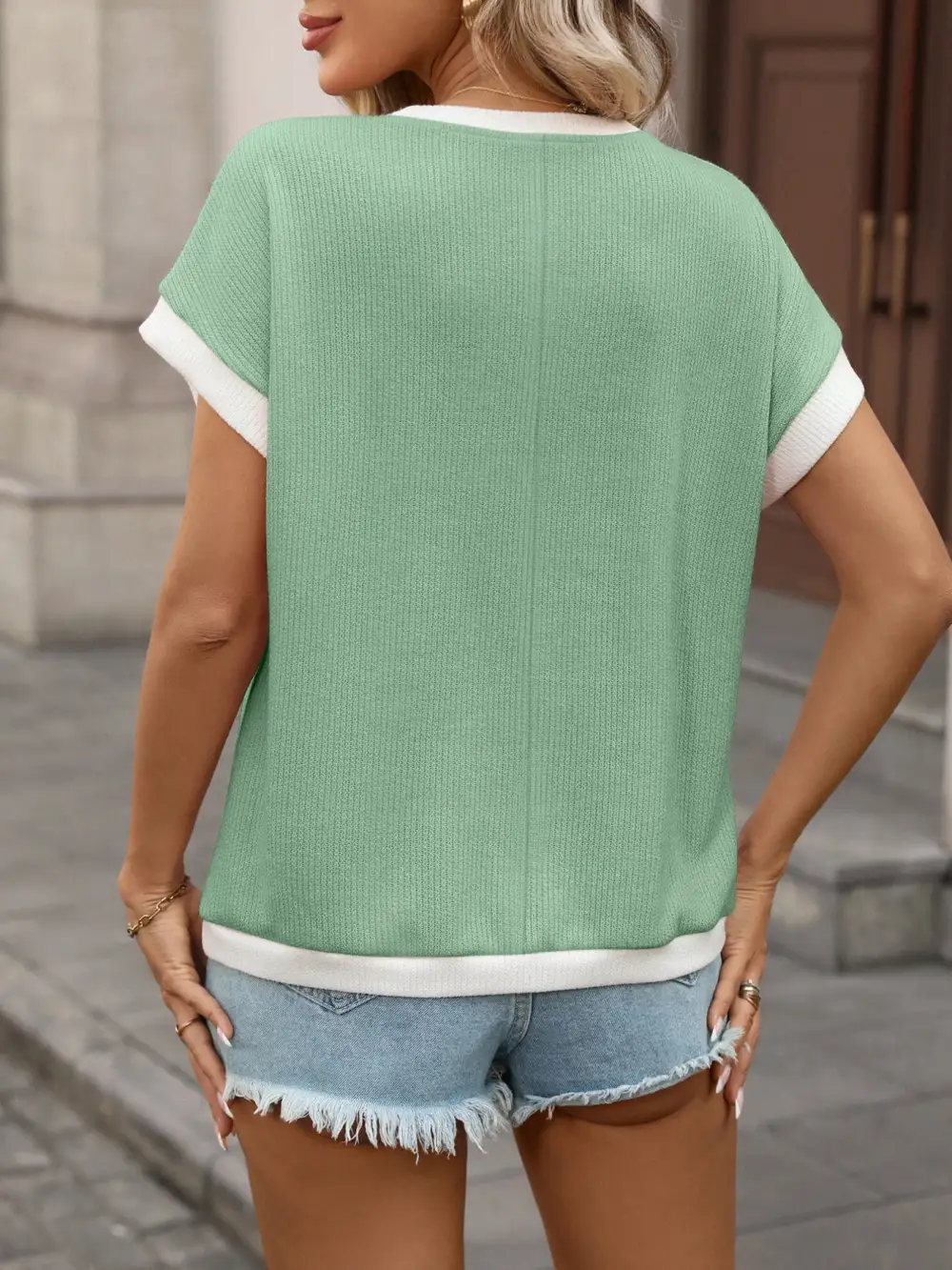 Contrast Trim Short Sleeve T-Shirt