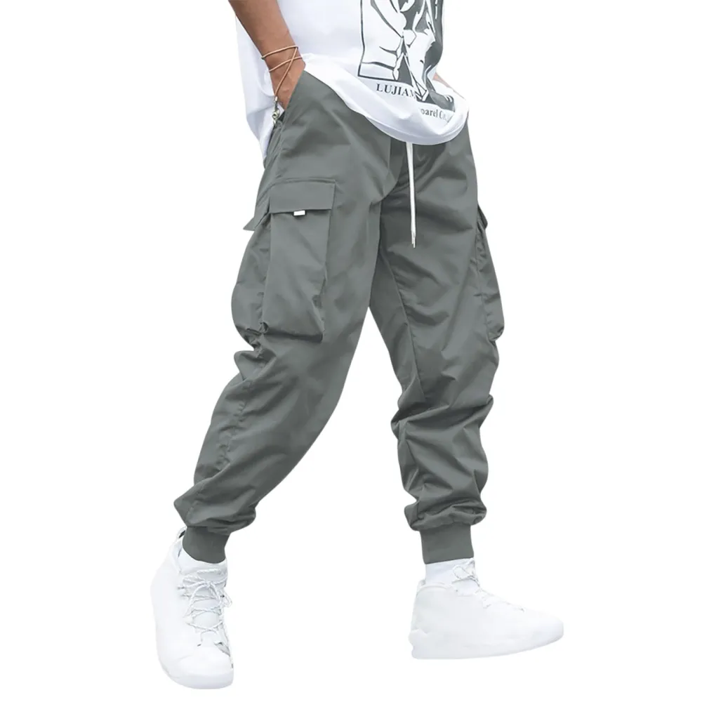 Multi Pocket Drawstring Cargo Pants