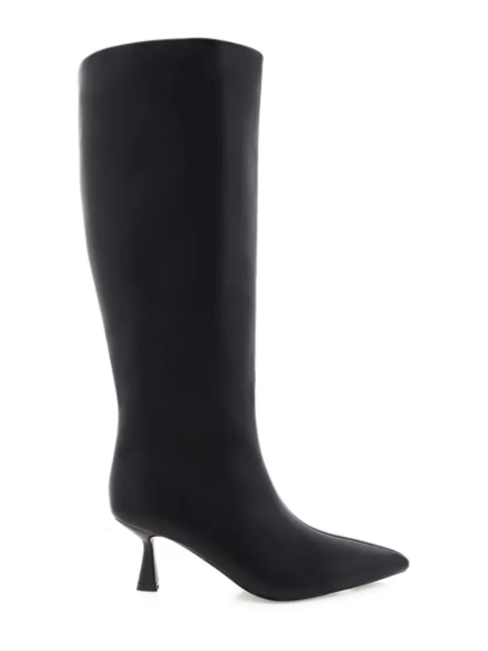 Classic Faux-Leather Leather Pointed-Toe Ankle Boots