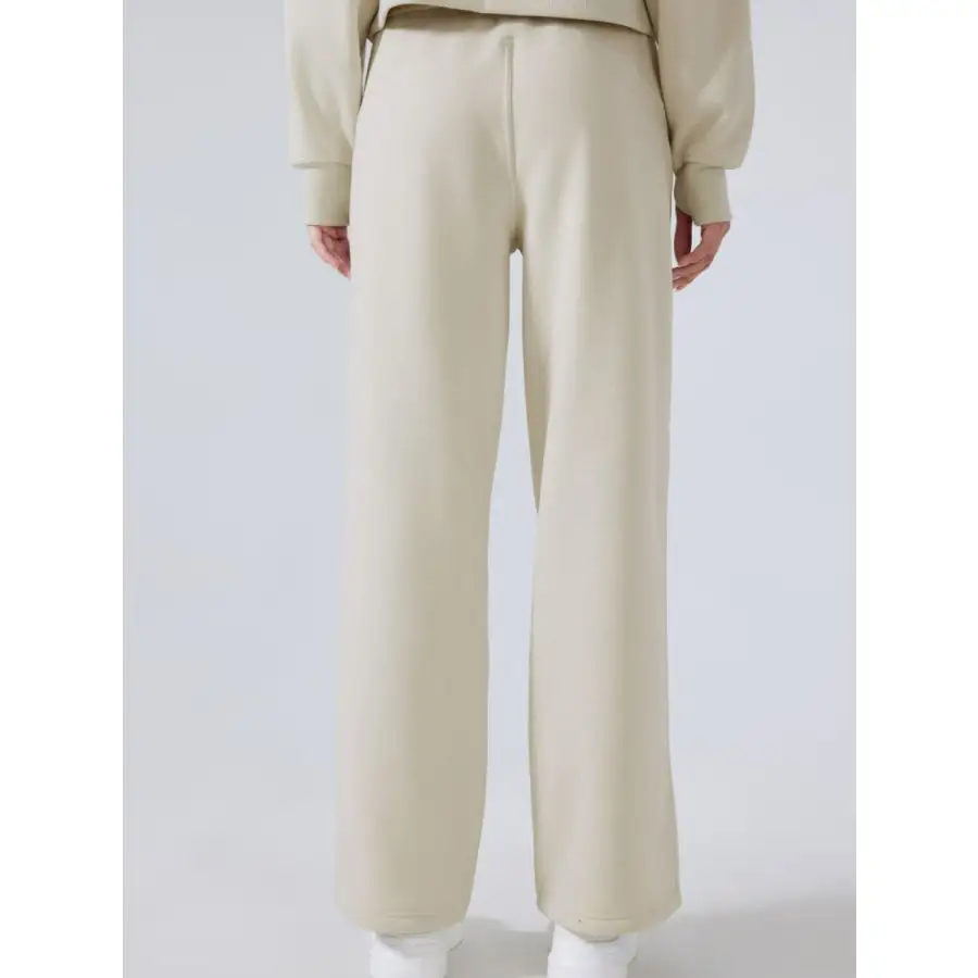 Feminine Drawstring Wide Leg Pants