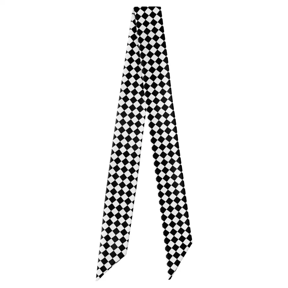 Checkered Tile Pattern Hair Scarf