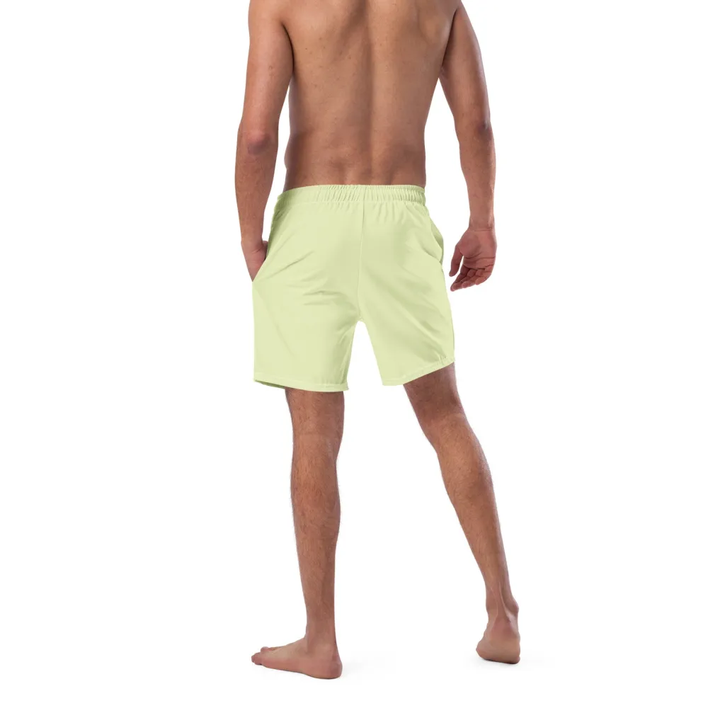 Elastic Waist Printed Swim Trunks