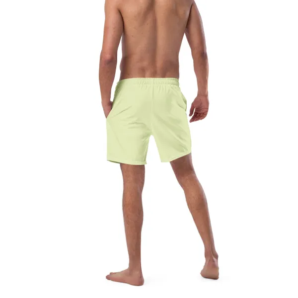Elastic Waist Printed Swim Trunks