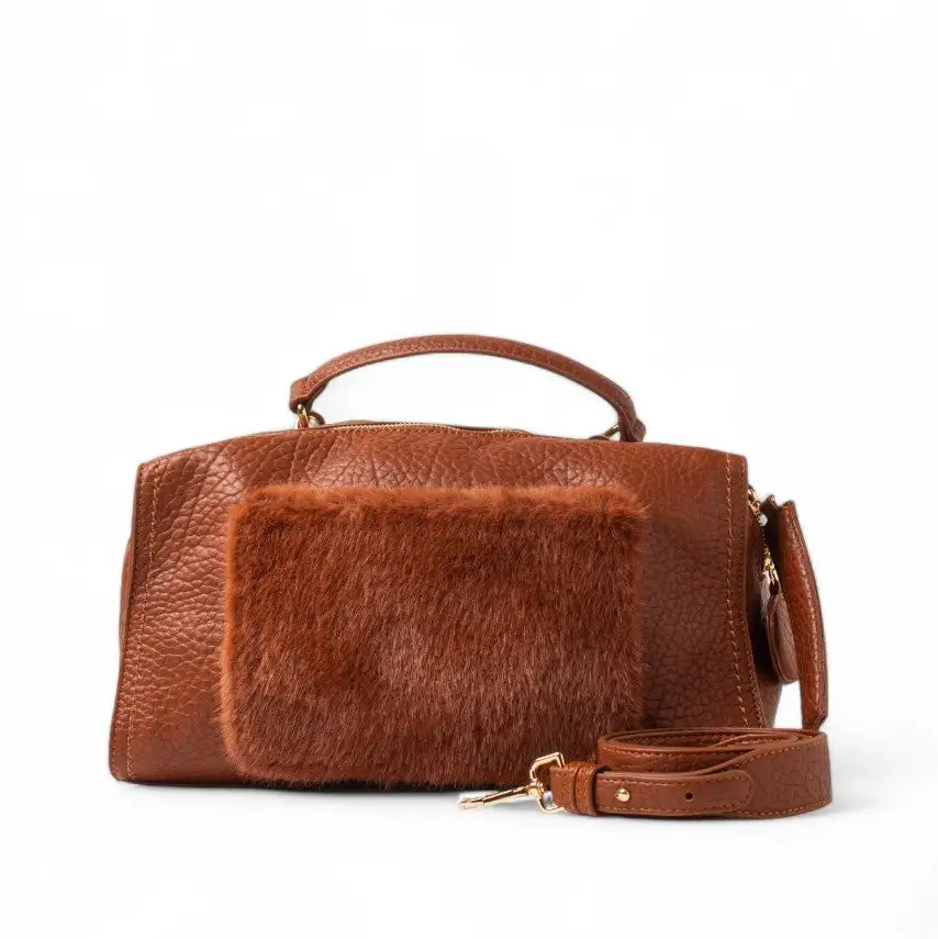 Clean Line Carry Leather Handbag